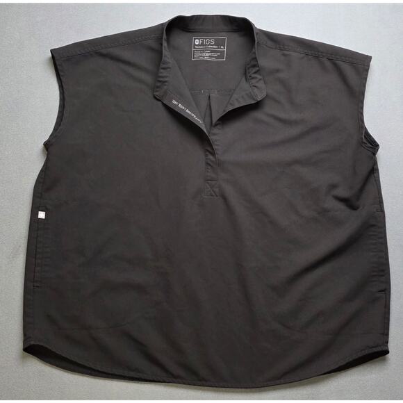 FIGS Rafaela Oversized Scrub Top Womens XL Black Style# WXXSW1003 - Picture 1 of 6